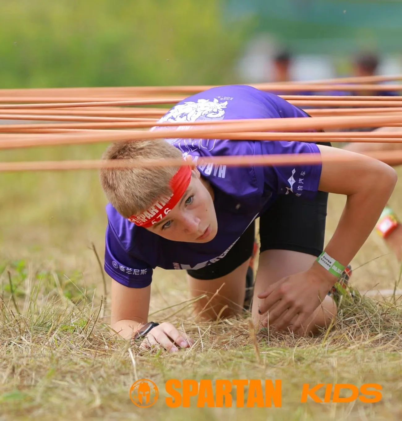 Harry crawling under a low obstacle